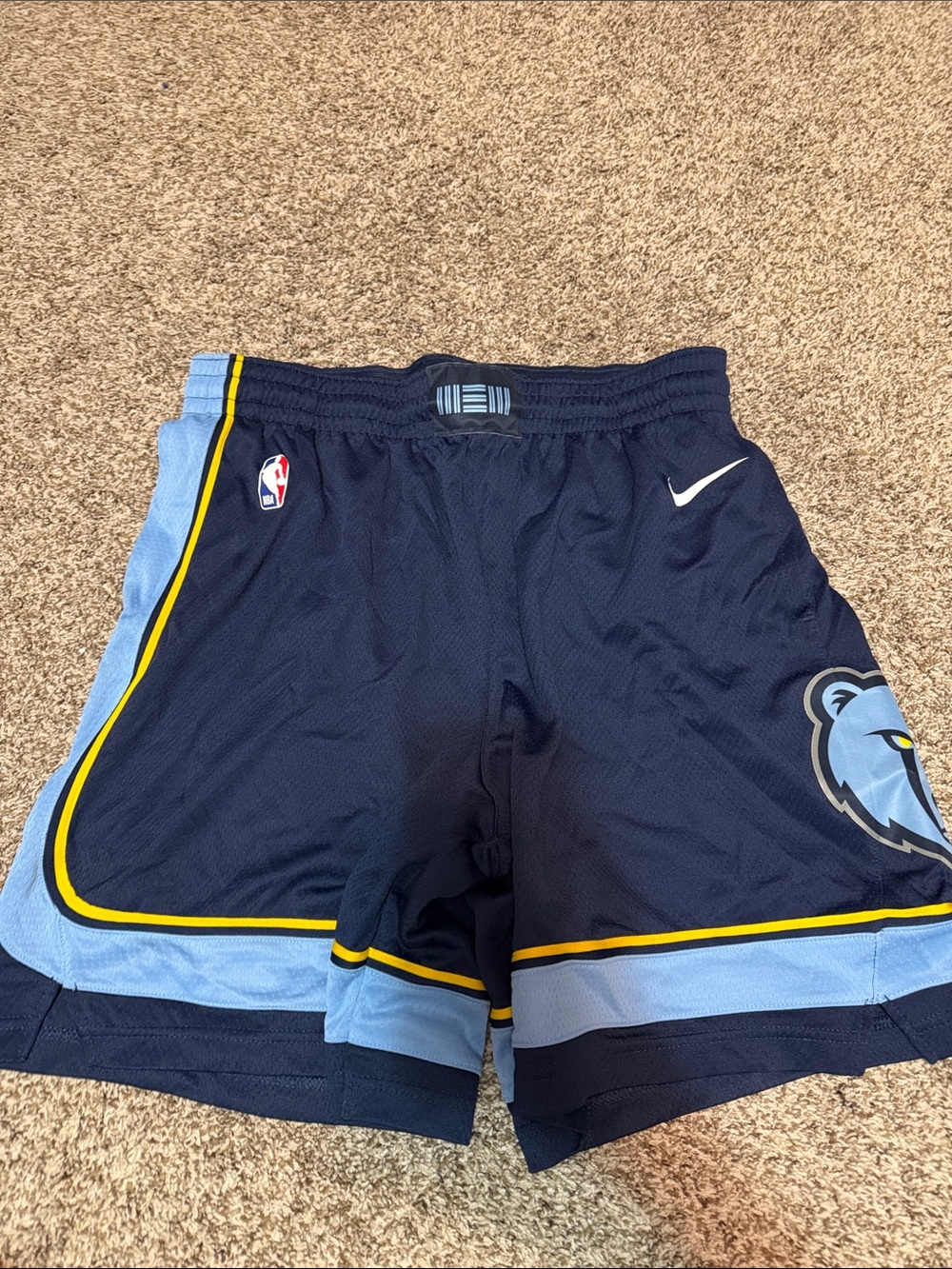 Nike Men’s Navy Blue Memphis Grizzlies Basketball Shorts